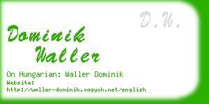 dominik waller business card